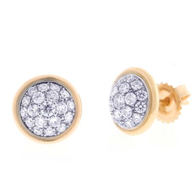 Pampillonia Domed Pave Diamond Donut© Earrings