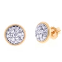 Pampillonia Domed Pave Diamond Donut© Earrings