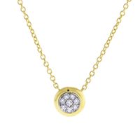 Diamond Pave  Gold Donut Necklace