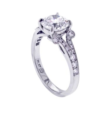 Diamond Solitaire Handmade Engagement Ring from Pampillonia