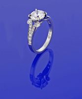 Diamond Solitaire Handmade Engagement Ring from Pampillonia