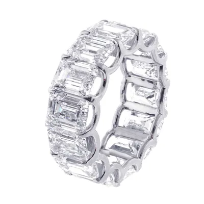 Full Circle G.I.A. Emerald Cut Diamond Band Ring