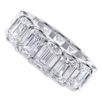 Full Circle G.I.A. Emerald Cut Diamond Band Ring