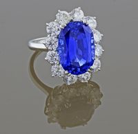 Important 17 Carat GIA Certified Ceylon Sapphire Diamond Ring