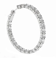 Inside Outside Large Daimond Hoop Earrings