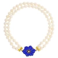 Trio Lapis and White Coral Necklace