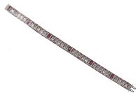 Tiffany & Co. Burma Non Heated Ruby and Diamond Art Deco Bracelet