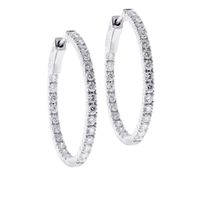 Inside Outside Diamond Hoop Earrings