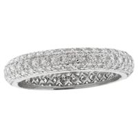 Cartier Three Row Paved Diamond Band Ring