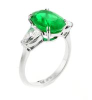 Colombian Emerald and Diamond Ring by Pampillonia