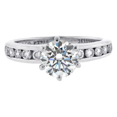 Tiffany & Co. Classic Diamond Solitaire Engagement Band-Ring Set