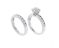 Tiffany & Co. Classic Diamond Solitaire Engagement Band-Ring Set