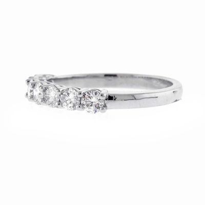 Five Diamond Part Circle Diamond Band Ring
