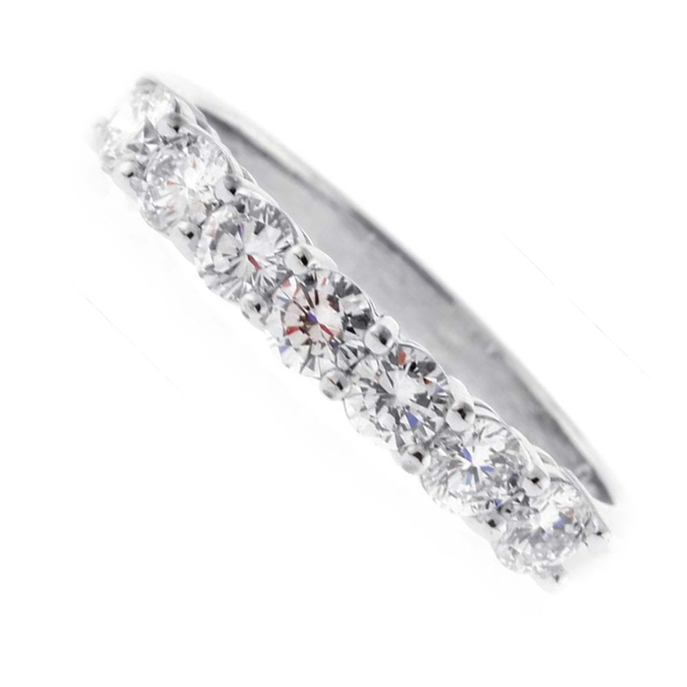 Seven Diamond Half Circle Diamond Band Ring