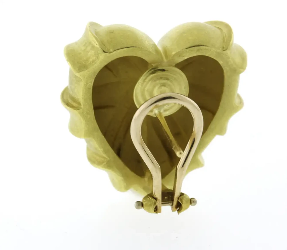 Barry Kieselstein-Cord 18kt Gold Wrapped Heart Earrings