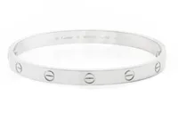 Cartier Love Bracelet 18 Karat White Gold Size 18