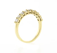 Nine Diamond Half Circle Band Ring