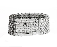 R.C.M. White and Black Diamond Cuff Bracelet