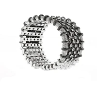 R.C.M. White and Black Diamond Cuff Bracelet