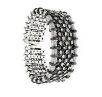 R.C.M. White and Black Diamond Cuff Bracelet