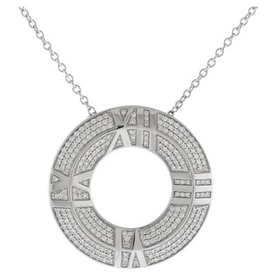 Tiffany & Co.’s Atlas X Closed Circle Pendant with Pavé Diamonds