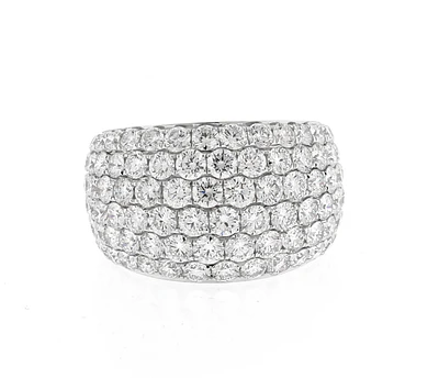 Domed Pave Diamond Ring