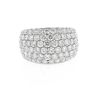 Domed Pave Diamond Ring