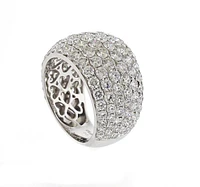 Domed Pave Diamond Ring