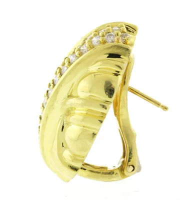 Jose Hess Diamond and Gold Earrings