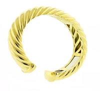 David Yurman 18kt Yellow Gold Grooved Wide Bangle