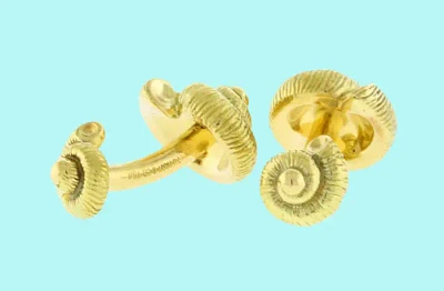 Tiffany & Co. 18kt Gold Seashell Cufflinks