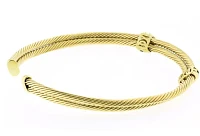 David Yurman 18kt Gold Sapphire Double Cable Collar Necklace