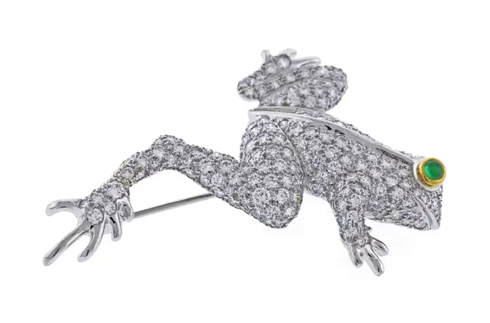 Tiffany & Co Diamond Frog Brooch