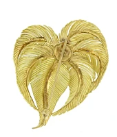 Tiffany & Co. 18kt Gold and Diamond Palm Brooch