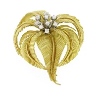 Tiffany & Co. 18kt Gold and Diamond Palm Brooch