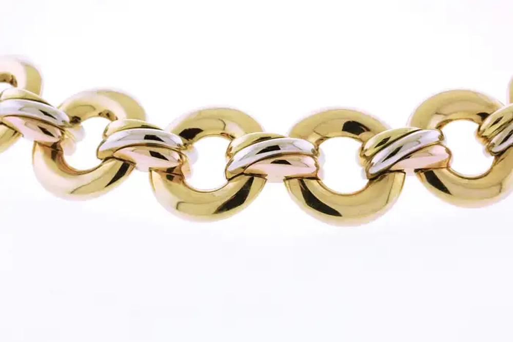 Cartier 18kt Gold Trinity Round Link Necklace