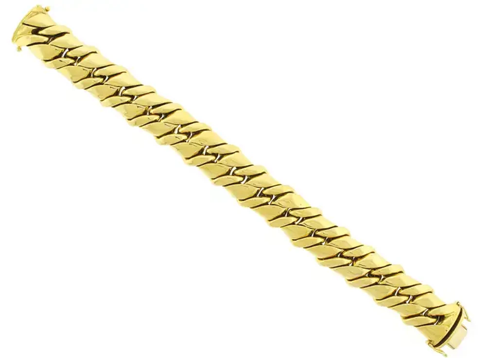 18kt Gold Woven Bracelet Made by Abel & Zimmerman for Pampillonia Jewelers