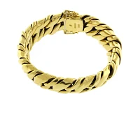 18kt Gold Woven Bracelet Made by Abel & Zimmerman for Pampillonia Jewelers