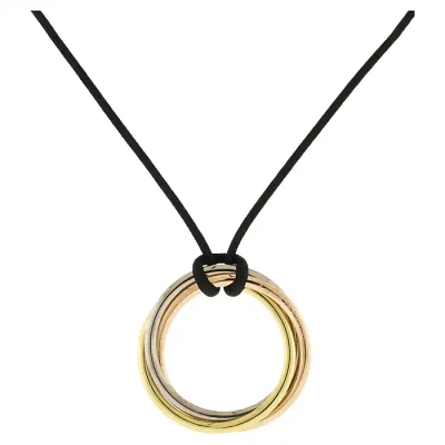 Cartier 18kt Tri-Color Large Trinity Pendant Necklace