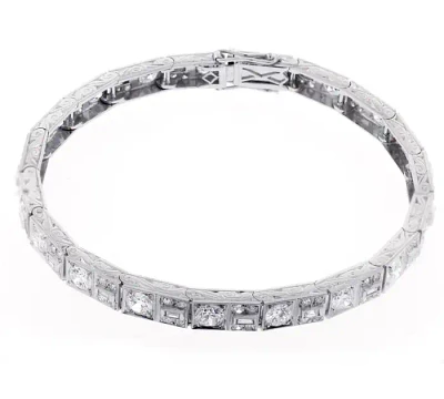 Platinum Art Deco Diamond Bracelet