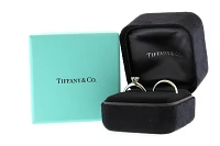 Tiffany & Co. .61 Carat Diamond Knife Edge Engagement Ring and Wedding Band