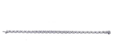 11.50 Carat White Gold Oval Diamond Tennis Bracelet