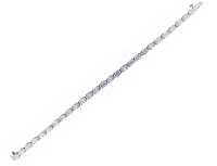 11.50 Carat White Gold Oval Diamond Tennis Bracelet