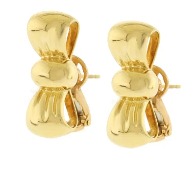 Boucheron Gold Bow Earrings