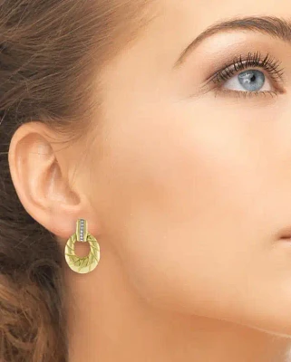 Black, Starr & Frost 18K Yellow Gold and Diamond Doorknocker Earrings