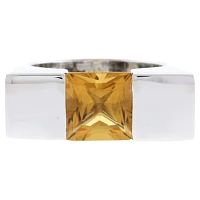 18kt White Gold Gucci Citrine Ring