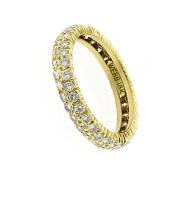 David Webb Textured Double Row Diamond Band