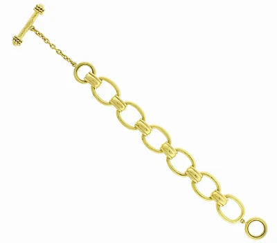 Elizabeth Locke Oval Link Open Bracelet