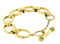 Elizabeth Locke Oval Link Open Bracelet