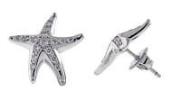 Tiffany & Co. Platinum Diamond Elsa Peretti Starfish Earrings